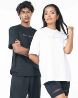 Unisex organic ribbed neck t-shirt