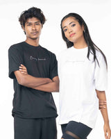 Unisex organic ribbed neck t-shirt