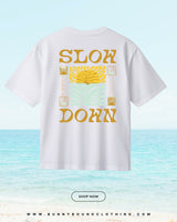 SLOW DOWN GRAPHIC OVERSIZED TEE